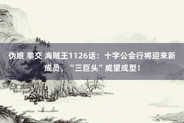 伪娘 拳交 海贼王1126话：十字公会行将迎来新成员，“三巨头”威望成型！