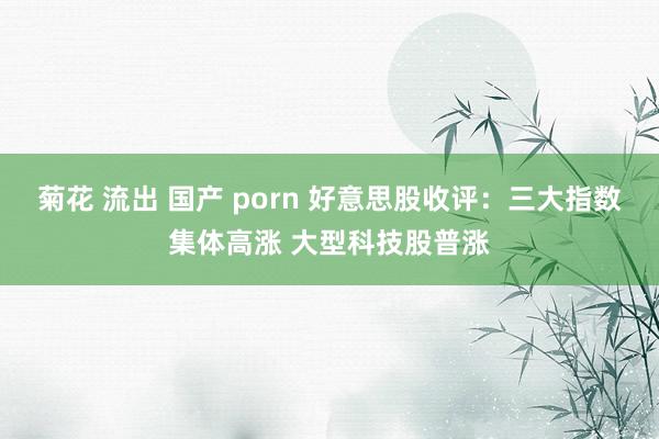 菊花 流出 国产 porn 好意思股收评：三大指数集体高涨 大型科技股普涨