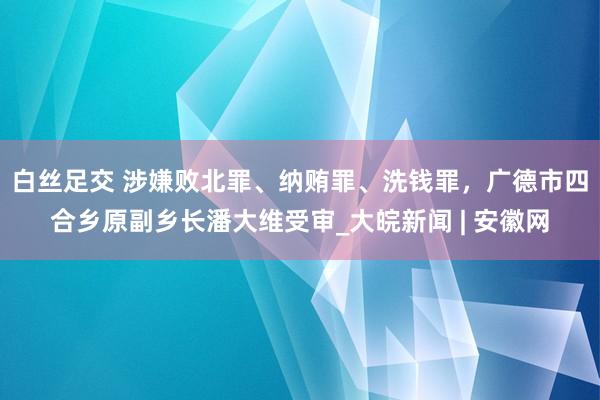 白丝足交 涉嫌败北罪、纳贿罪、洗钱罪，广德市四合乡原副乡长潘大维受审_大皖新闻 | 安徽网